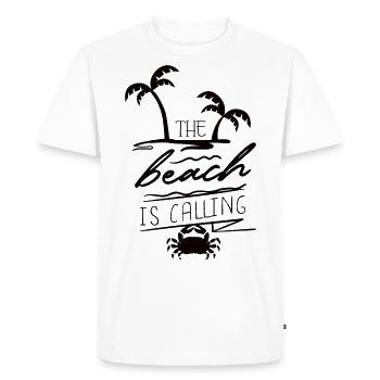 Summer Party Beach Festival Holiday Shirt - Men's Premium Organic T-Shirt - white - Front - Nico (187cm)