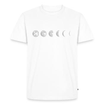 XRP Moon Ripple XRP Hodl Crypto Cryptocurrency - T-shirt Premium bio Homme - blanc - Devant - Nico (187cm)