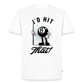 Billard 8-Balle drôle de cartoon Snooker piscine - T-shirt Premium bio Homme - blanc - Devant - Nico (187cm)