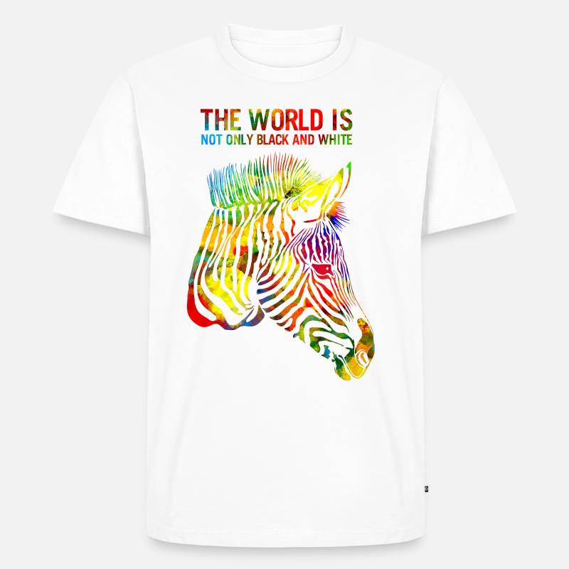 Zebra - Männer Premium Bio T-Shirt - Weiß