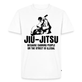 Jiu Jitsu Dice People Bjj Fighter Martial Arts - Men's Premium Organic T-Shirt - white - Front - Nico (187cm)
