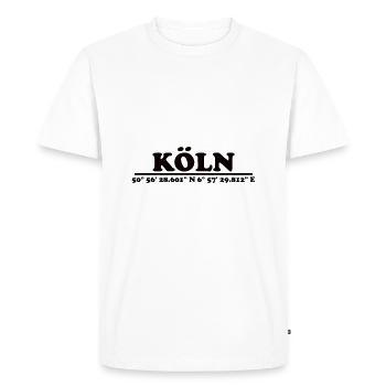 Cologne Coordinates - Men's Premium Organic T-Shirt - white - Front - Nico (187cm)