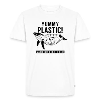 Plastique Océan Pollution Surpêche Mer - T-shirt Premium bio Homme - blanc - Devant - Nico (187cm)