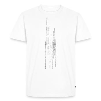 Düsseldorf vertical - T-shirt Premium bio Homme - blanc - Devant - Nico (187cm)