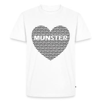 Münster Herz - T-shirt Premium bio Homme - blanc - Devant - Nico (187cm)