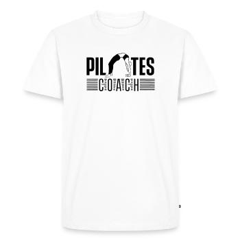 Pilates entraîneur entraînement d’entraînement sort cours d’entraînement - T-shirt Premium bio Homme - blanc - Devant - Nico (187cm)