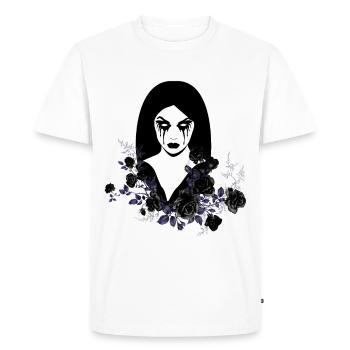 Nuit gothique gothique fille tête de mort mort skull punk - T-shirt Premium bio Homme - blanc - Devant - Nico (187cm)