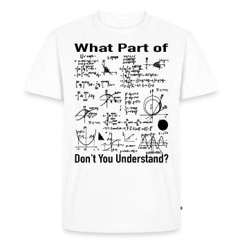 Mathematics Teacher - Math Formulas Bills - Men's Premium Organic T-Shirt - white - Front - Nico (187cm)