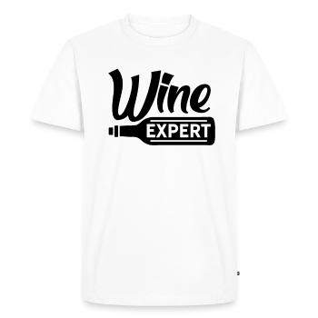 Vin Expert Boire Vignes Vins - T-shirt Premium bio Homme - blanc - Devant - Nico (187cm)