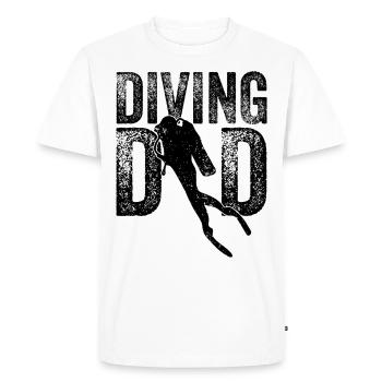 Diver dad father diving - Men's Premium Organic T-Shirt - white - Front - Nico (187cm)