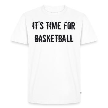 Basketball - it's time for basketball - Men's Premium Organic T-Shirt - white - Front - Nico (187cm)