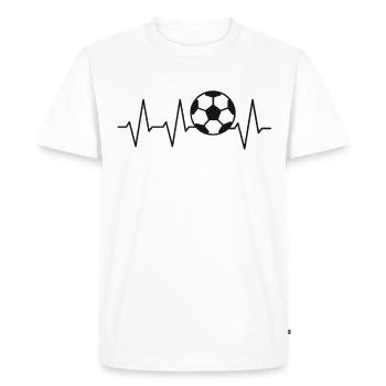 Footballeur battement de coeur Football Puls Sport - T-shirt Premium bio Homme - blanc - Devant - Nico (187cm)