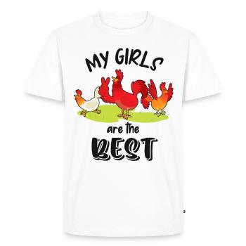 Chicken Farmer Poultry Lover Funny Saying - Men's Premium Organic T-Shirt - white - Front - Nico (187cm)