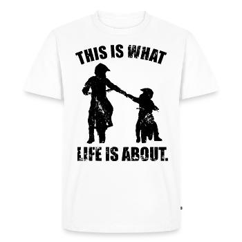 Motocross Supercross Father & Son Motorsport - Men's Premium Organic T-Shirt - white - Front - Nico (187cm)