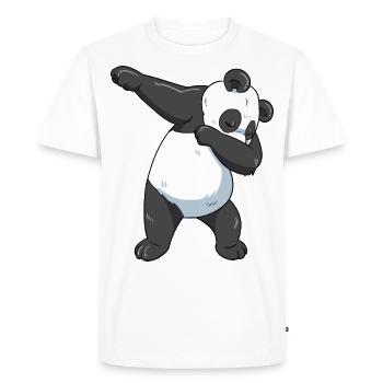 Dabbing Panda - Men's Premium Organic T-Shirt - white - Front - Nico (187cm)