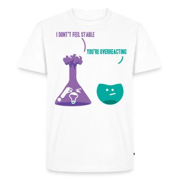 Chimie chimiste Professeur de chimie Sentence Science - T-shirt Premium bio Homme - blanc - Devant - Nico (187cm)