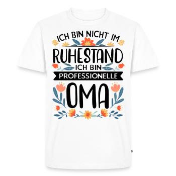 Grand-mère retraitée de pension grand-mère - T-shirt Premium bio Homme - blanc - Devant - Nico (187cm)