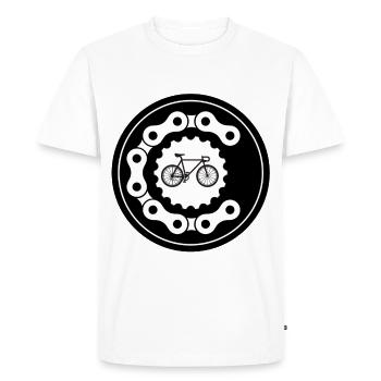 Cycling Bike Bicycle Sport Cycling Biker Cycling - Men's Premium Organic T-Shirt - white - Front - Nico (187cm)