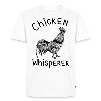 Poulet Whisperer Coq Farmers Poultry Farmer - T-shirt Premium bio Homme - blanc - Devant - Nico (187cm)