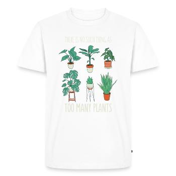 There aren't too many plants - Men's Premium Organic T-Shirt - white - Front - Nico (187cm)
