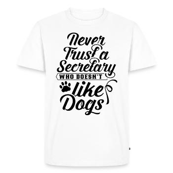 Secrétaire de l’Un Des Chiens Mag Secrétaire Secrétaires - T-shirt Premium bio Homme - blanc - Devant - Nico (187cm)