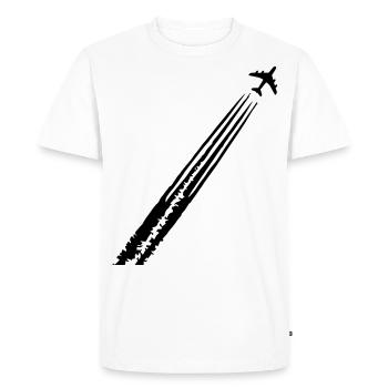 Plane Pilot Pilot's Claim Spotter - Men's Premium Organic T-Shirt - white - Front - Nico (187cm)