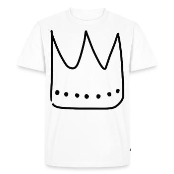 Emoji crown crowns sketch black - Men's Premium Organic T-Shirt - white - Front - Nico (187cm)