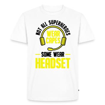 Pas tous les super-héros portant des capes - T-shirt Premium bio Homme - blanc - Devant - Nico (187cm)
