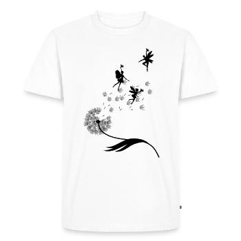 Butterfly Design Pustula Meadow Hearts Fairies - Men's Premium Organic T-Shirt - white - Front - Nico (187cm)