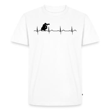 Photographe photographer photographe - T-shirt Premium bio Homme - blanc - Devant - Nico (187cm)