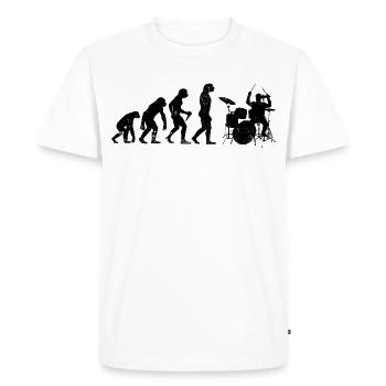 Evolution Drums - Men's Premium Organic T-Shirt - white - Front - Nico (187cm)