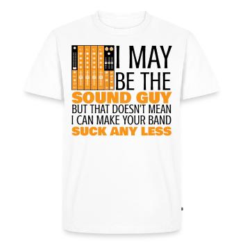 Je peux Le Son Guy Audio Engineer Music Record - T-shirt Premium bio Homme - blanc - Devant - Nico (187cm)