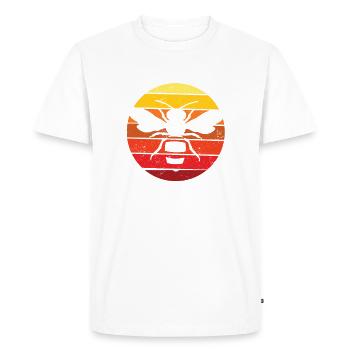 Apiculture Apiculture Drôle Abeilles Drôle - T-shirt Premium bio Homme - blanc - Devant - Nico (187cm)