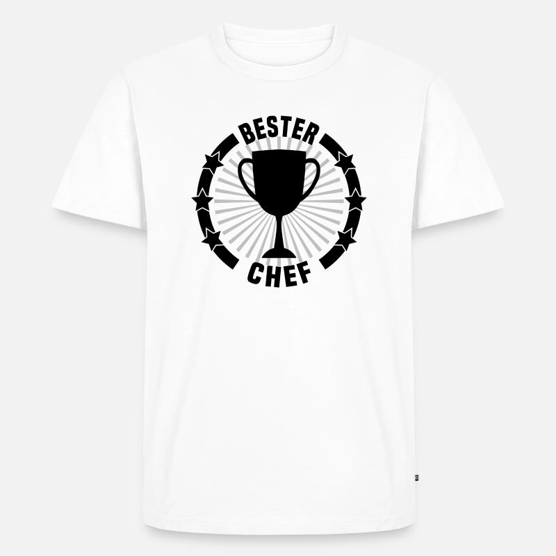 Bester Chef - Männer Premium Bio T-Shirt - Weiß