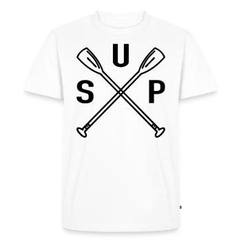 SUP Paddel - Stand Up Paddle Board SUP Board - T-shirt Premium bio Homme - blanc - Devant - Nico (187cm)