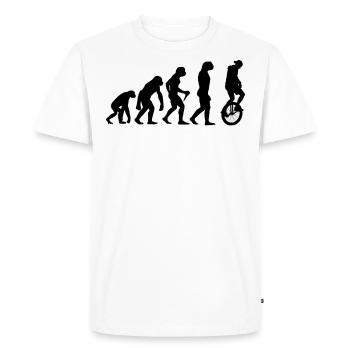 Development Unicycle Driver Evolution Unicycle Ride - Men's Premium Organic T-Shirt - white - Front - Nico (187cm)