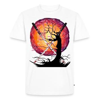 Katana Japon Samouraï épée épée - T-shirt Premium bio Homme - blanc - Devant - Nico (187cm)