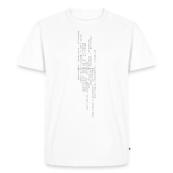 Wuppertal vertical - T-shirt Premium bio Homme - blanc - Devant - Nico (187cm)
