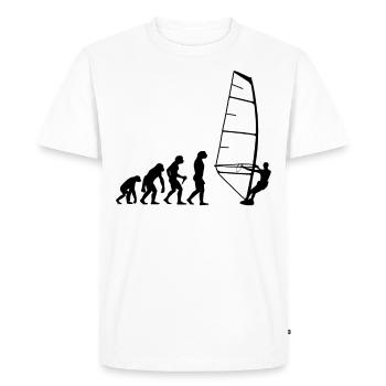 Windsurf Evolution Shirt Surfeur surfeur surf - T-shirt Premium bio Homme - blanc - Devant - Nico (187cm)