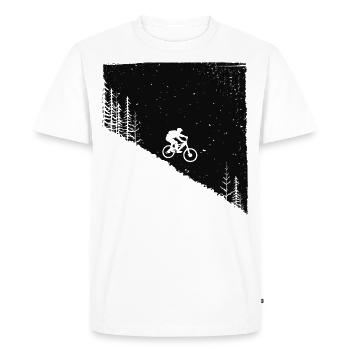 MTB Biker Mountain Downhill Mountain Bike Mountain Bike - Men's Premium Organic T-Shirt - white - Front - Nico (187cm)