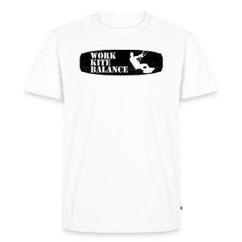 Kitesurfer Kite Work Balance Kiting Kitesurfing - Men's Premium Organic T-Shirt - white - Front - Nico (187cm)