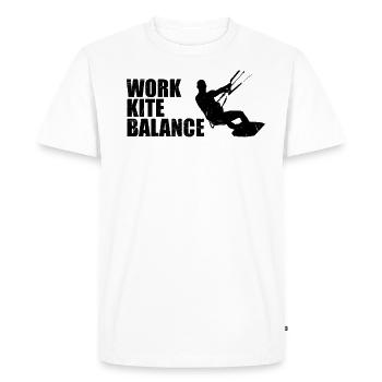 Kitesurfer Gift Idea Kiting Kitesurfing Kite - Men's Premium Organic T-Shirt - white - Front - Nico (187cm)