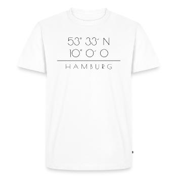 Hamburg Coordinates Design - Men's Premium Organic T-Shirt - white - Front - Nico (187cm)