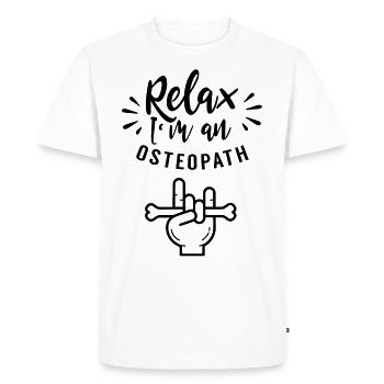 Relax You I Am an Osteopath Osteopathy - Men's Premium Organic T-Shirt - white - Front - Nico (187cm)