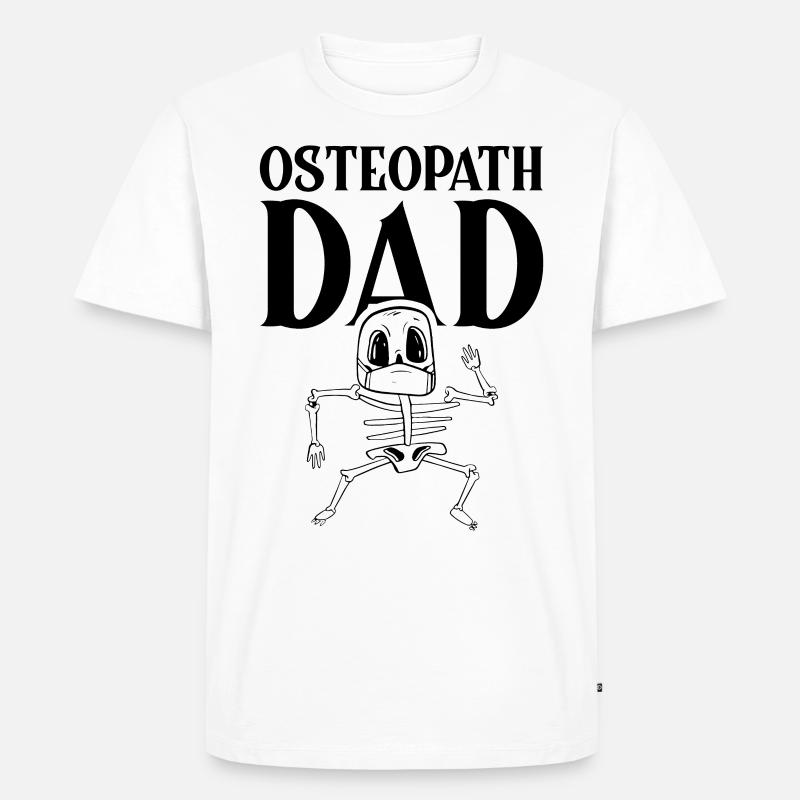 Osteopath Papa Osteopathie Osteopathin Osteopathen - Männer Premium Bio T-Shirt - Weiß
