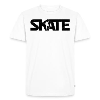Skateboard skateboard cadeau skateboard skateboard - T-shirt Premium bio Homme - blanc - Devant - Nico (187cm)