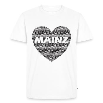 Mainz Herz - T-shirt Premium bio Homme - blanc - Devant - Nico (187cm)