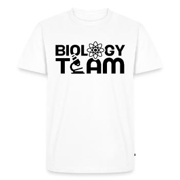 Biologistes Biologistes Bio - T-shirt Premium bio Homme - blanc - Devant - Nico (187cm)