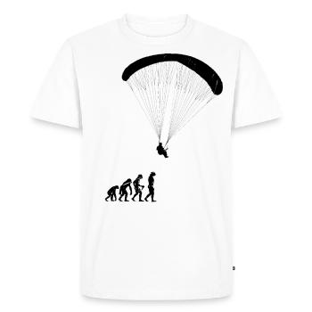 Evolution paraglider - Men's Premium Organic T-Shirt - white - Front - Nico (187cm)