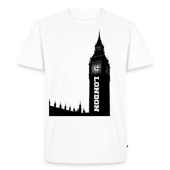 London Town - Men's Premium Organic T-Shirt - white - Front - Nico (187cm)